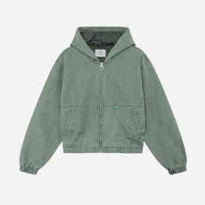 Stained Light Green Work Jacket