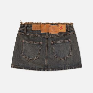 Label Brown Denim Skirt