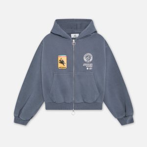 Stone Light Blue Zipper