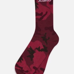 Camo Burgundy Socks