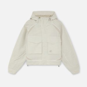 Checkered Ecru Essential Windbreaker