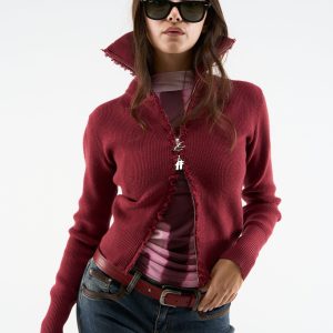 Nusa Burgundy Zipper