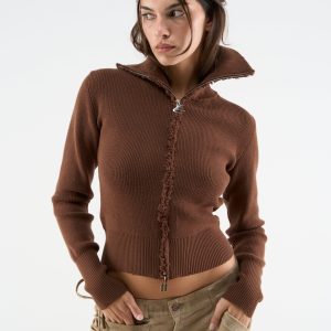 Nusa Brown Zipper