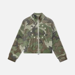 Ea Camo Knit Zipper