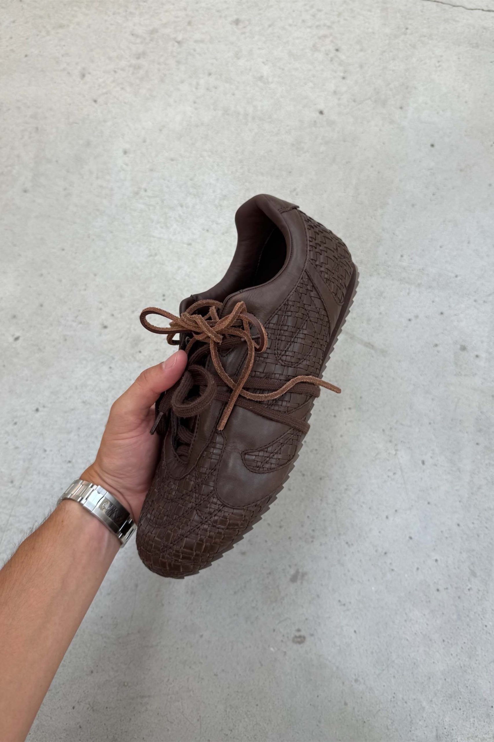 Iconic Braided Brown Sneaker - Image 8