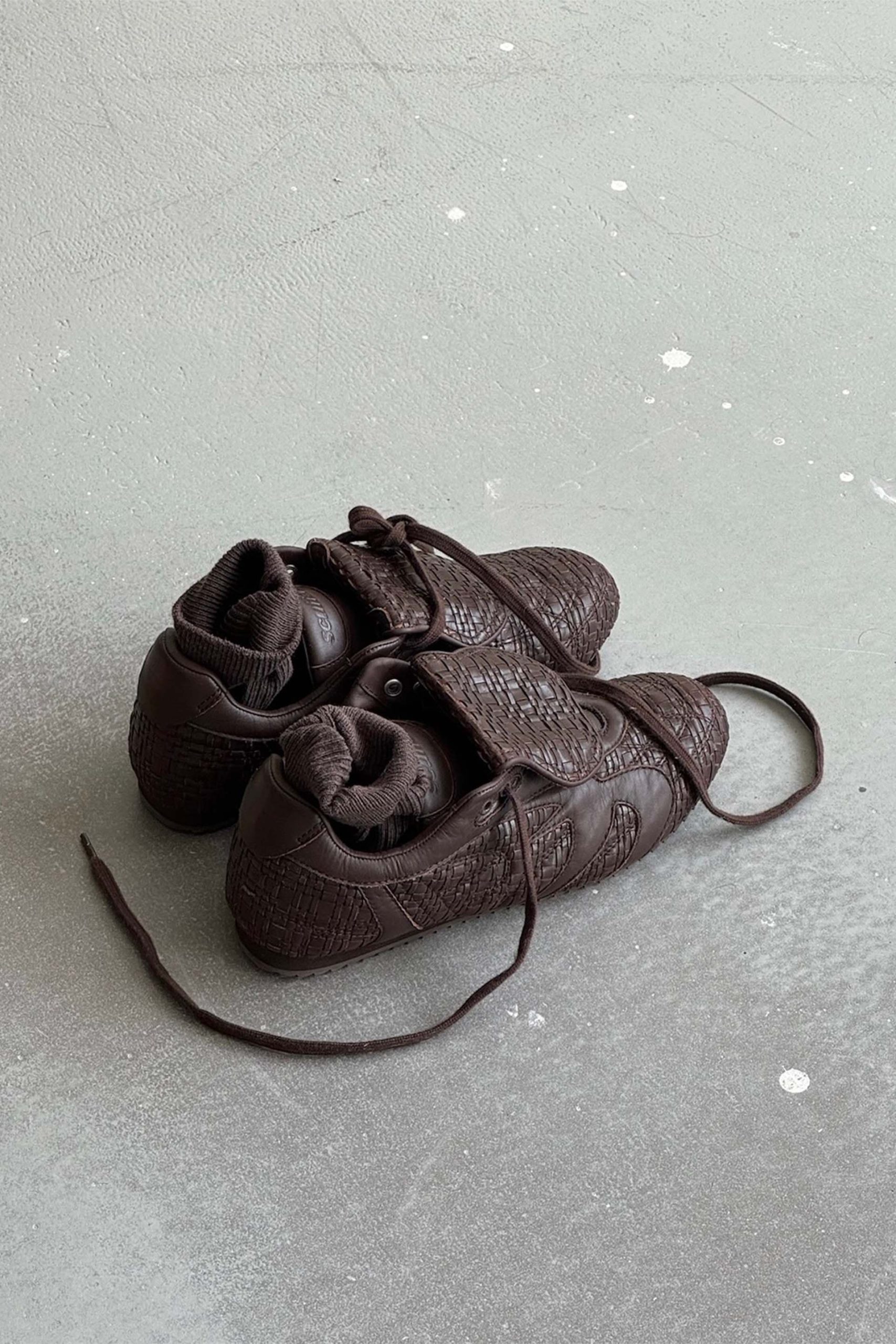 Iconic Braided Brown Sneaker - Image 9