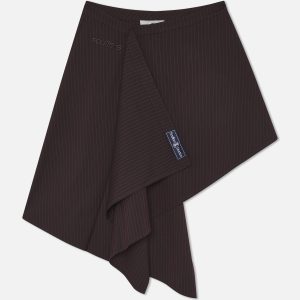 Nautica Burgundy Pinstripe Skirt