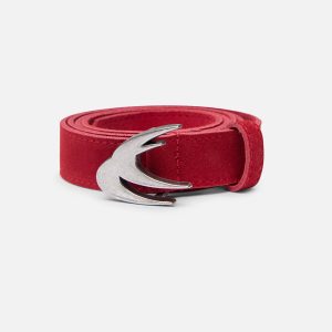 Suede Red Belt