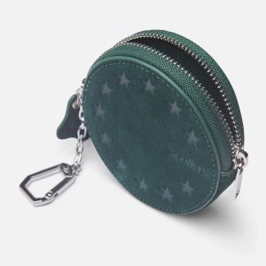 Suede Green Keychain Wallet