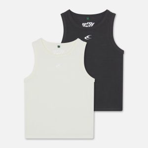 Ecru & Dark Canale SCFF Tank Top Pack