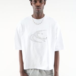 Earphones White T-Shirt