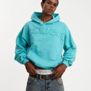 Raw Light Blue Hoodie